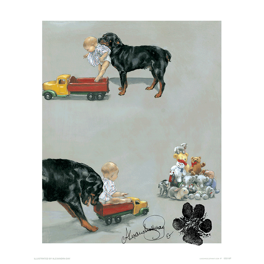 Carl & Toy Wagon - Good Dog, Carl Art Print (Signed)