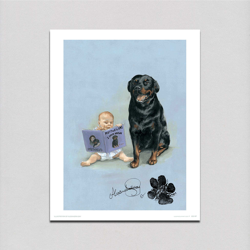 Carl & Child Reading - Good Dog, Carl Art Print (Signed)