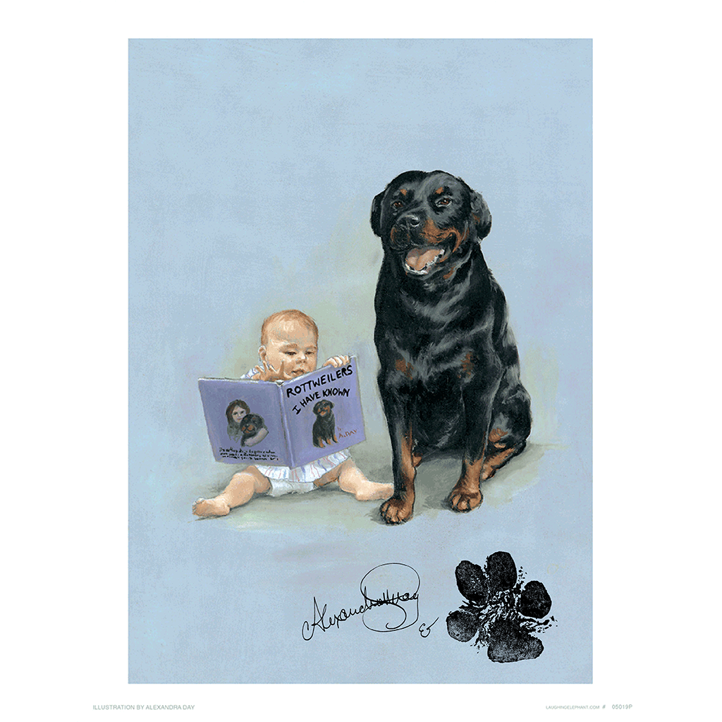 Carl & Child Reading - Good Dog, Carl Art Print (Signed)