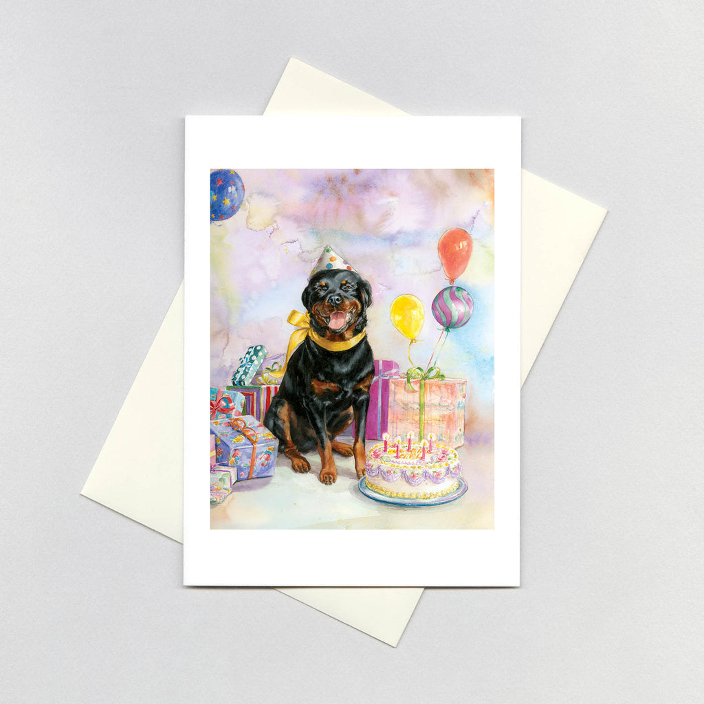 Good Dog Carl with Cake - Birthday Greeting Card