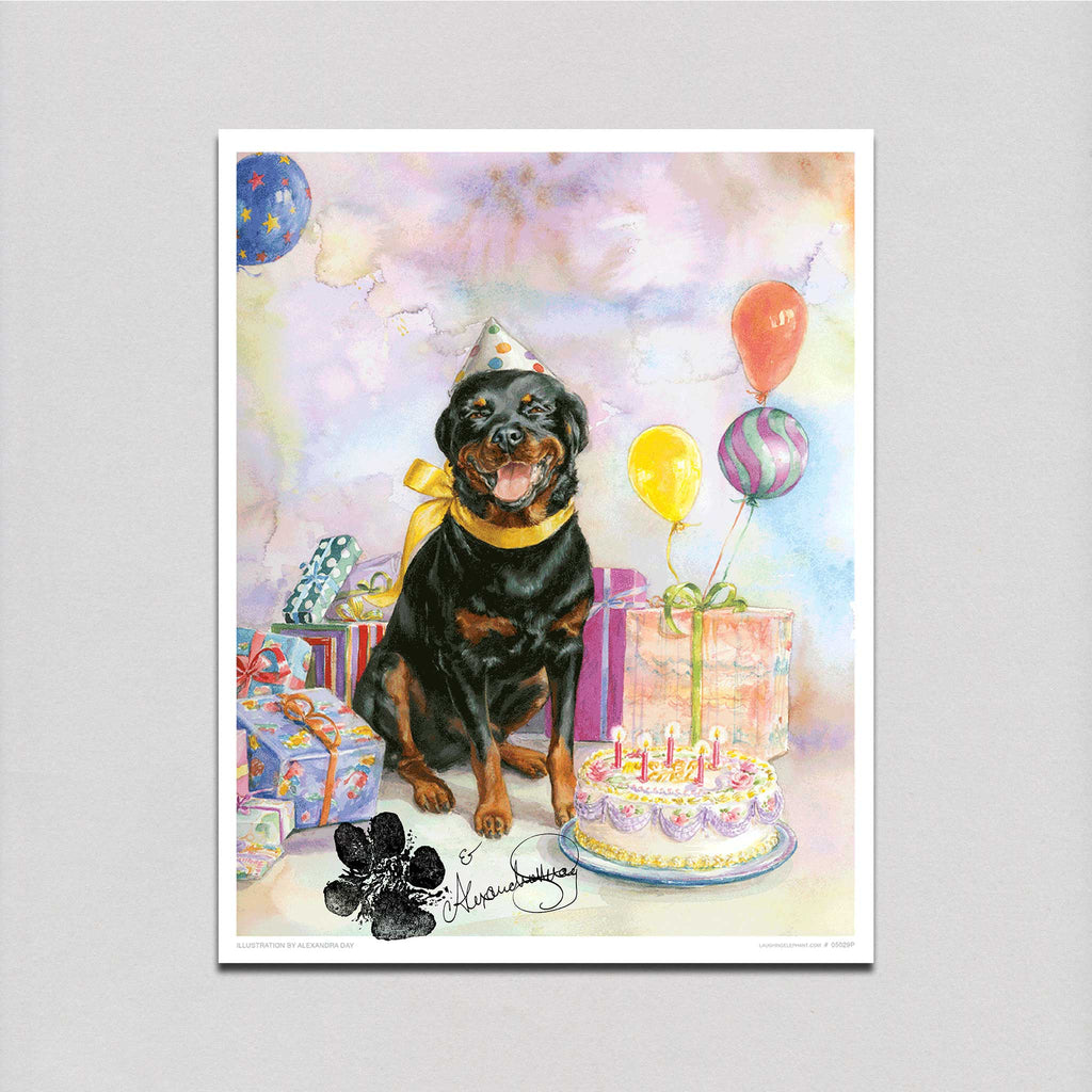 Good Dog, Carl with Cake - Good Dog, Carl Art Print (Signed)