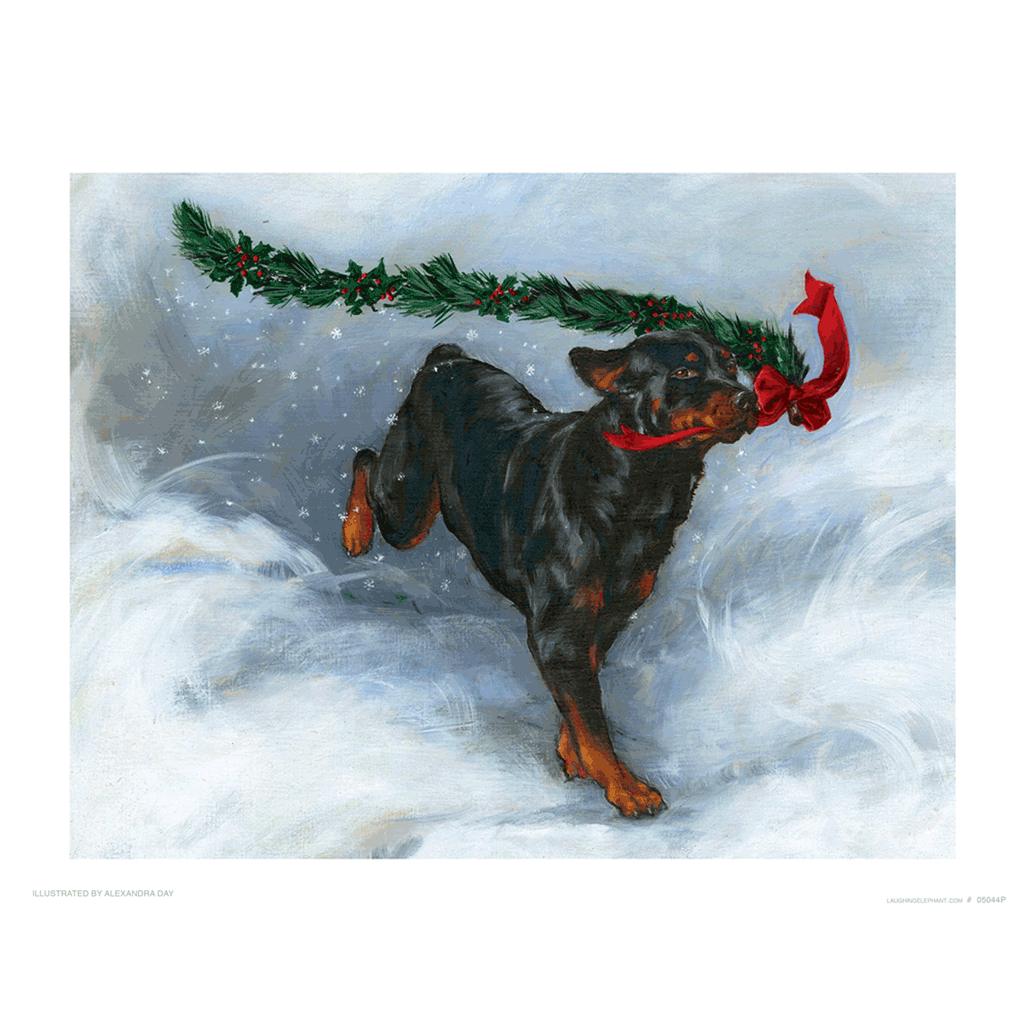 Carl with Greenery - Good Dog, Carl Art Print