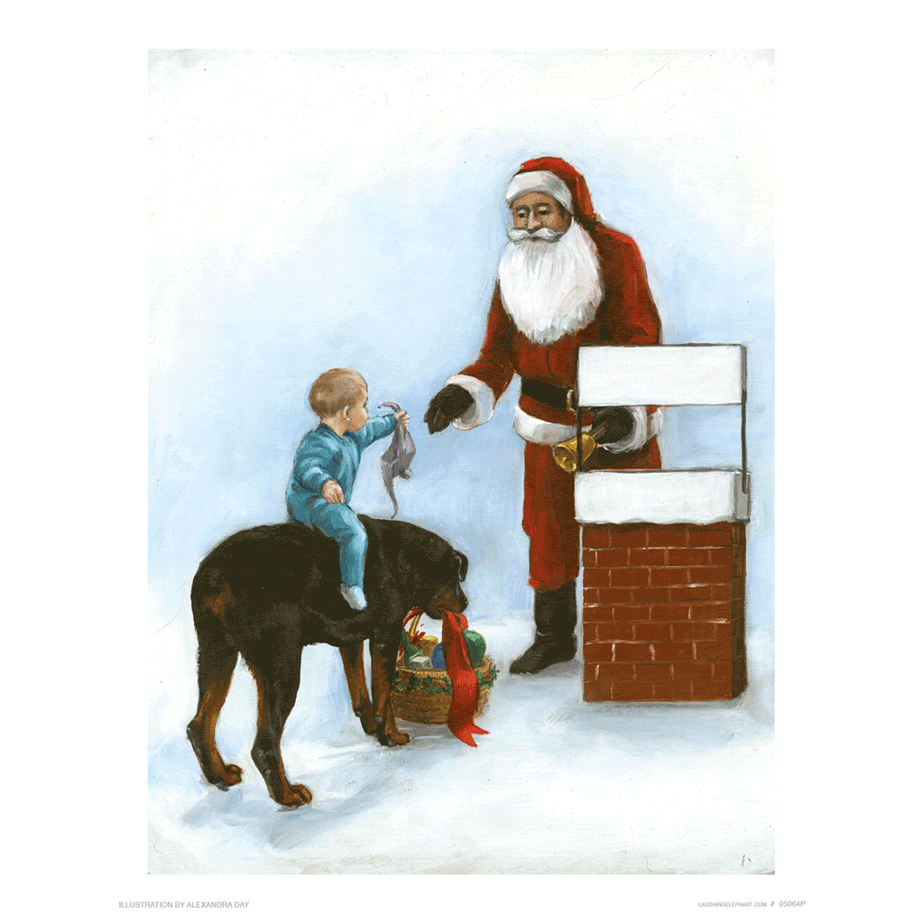 Carl Helping at Christmas - Good Dog, Carl Art Print
