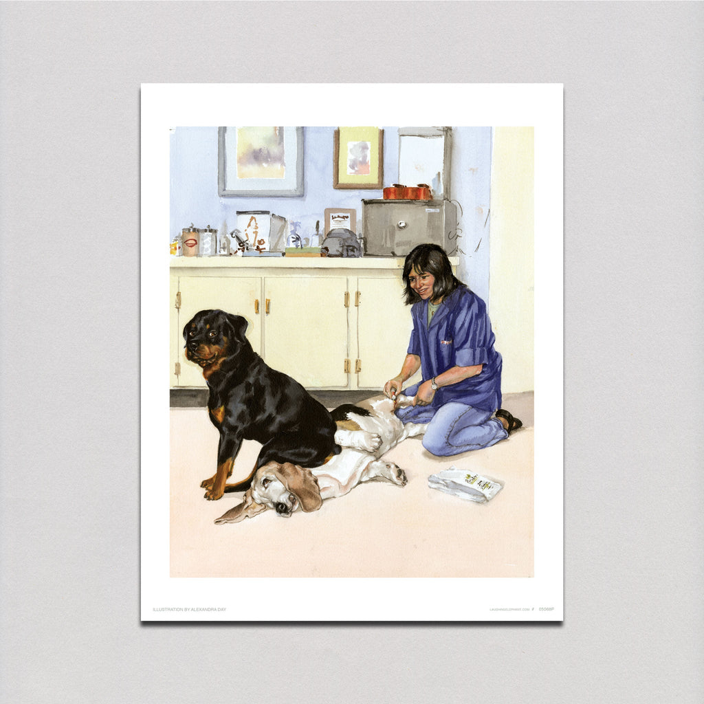 Carl on a Basset Hound - Good Dog, Carl Art Print