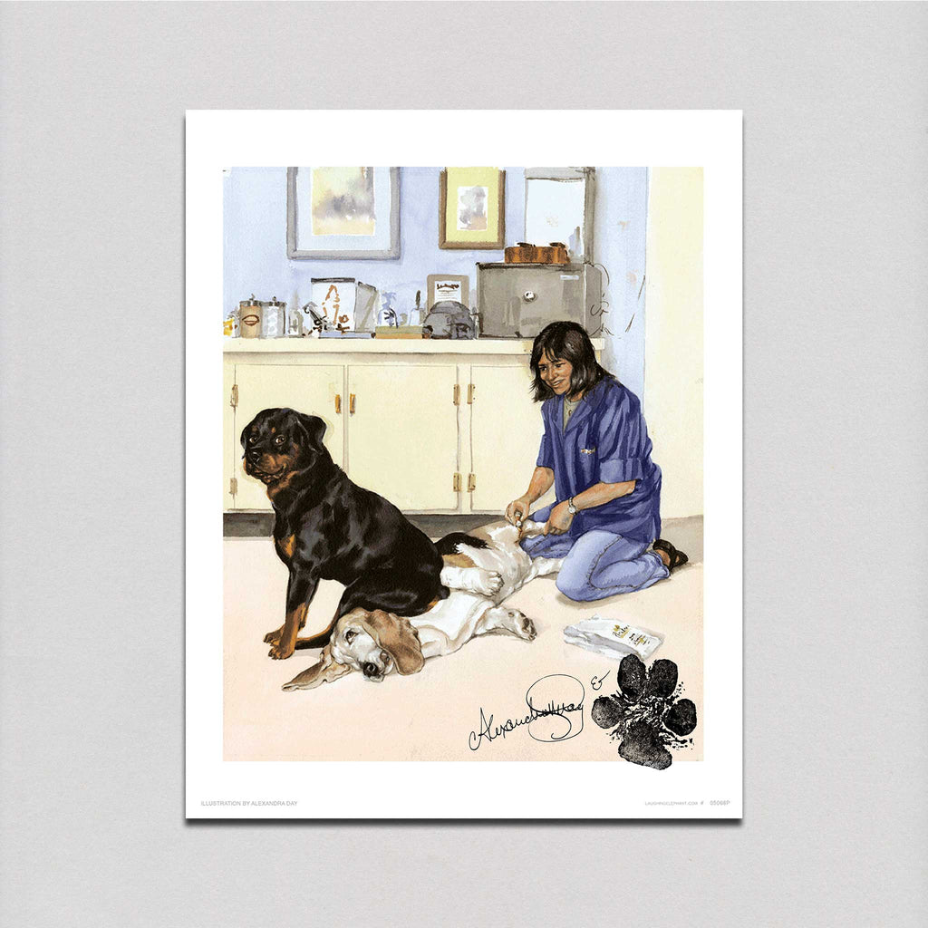 Carl on a Basset Hound - Good Dog, Carl Art Print (Signed)