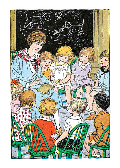 Teacher Reading to Students - Books & Readers Greeting Card