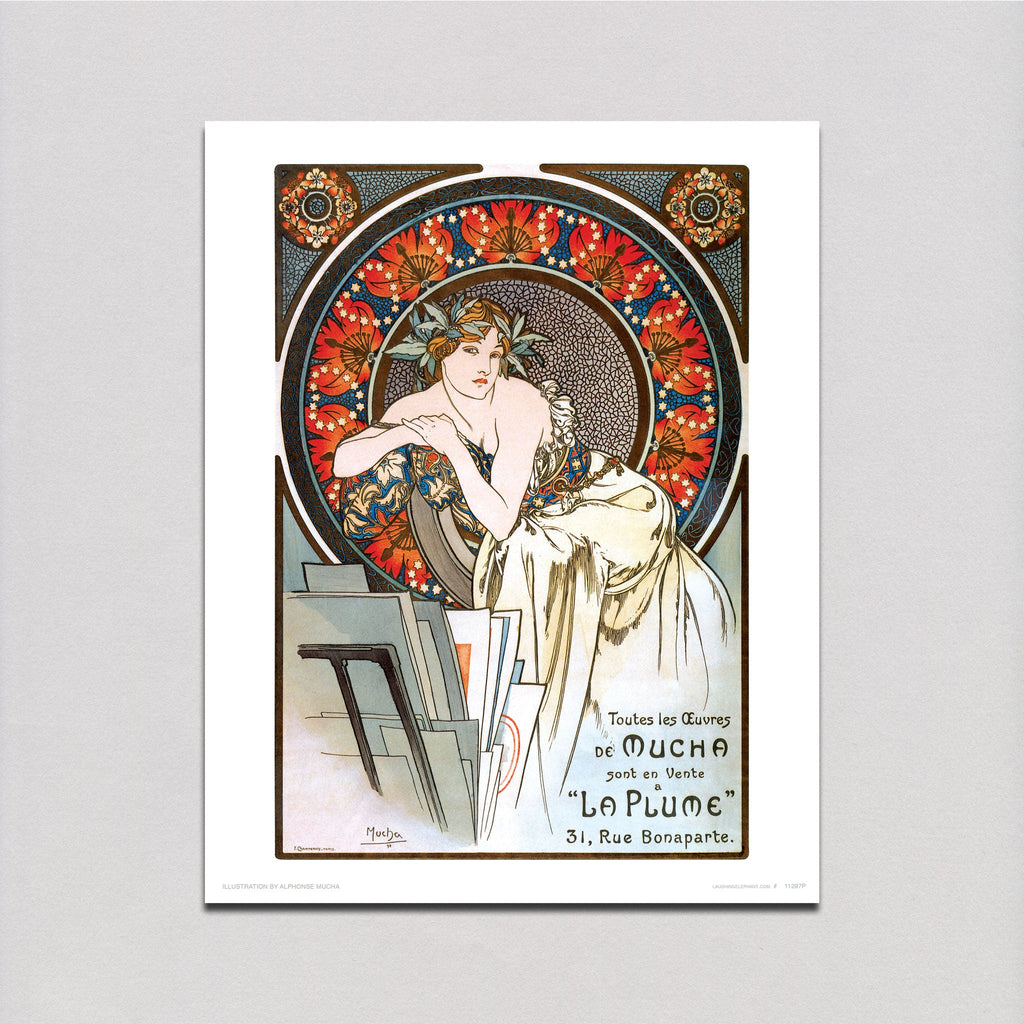 La Plume - Alphonse Mucha Art Print