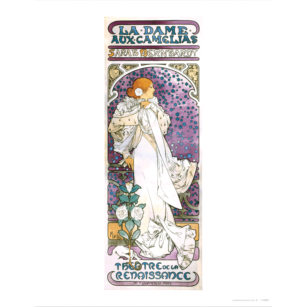 The Lady of the Camellias - Alphonse Mucha Art Print