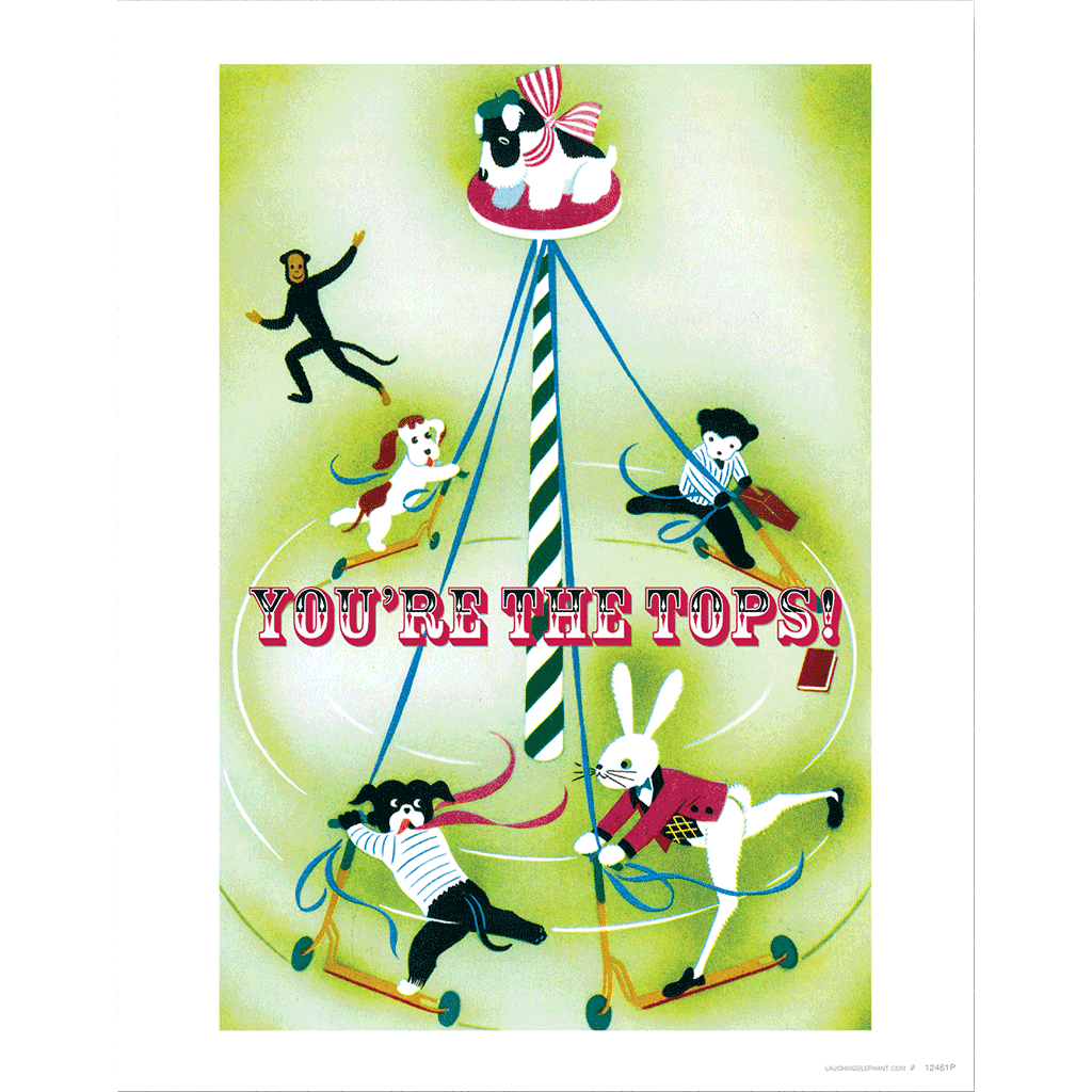 Circus Dog on a Pole - Encouragement Art Print