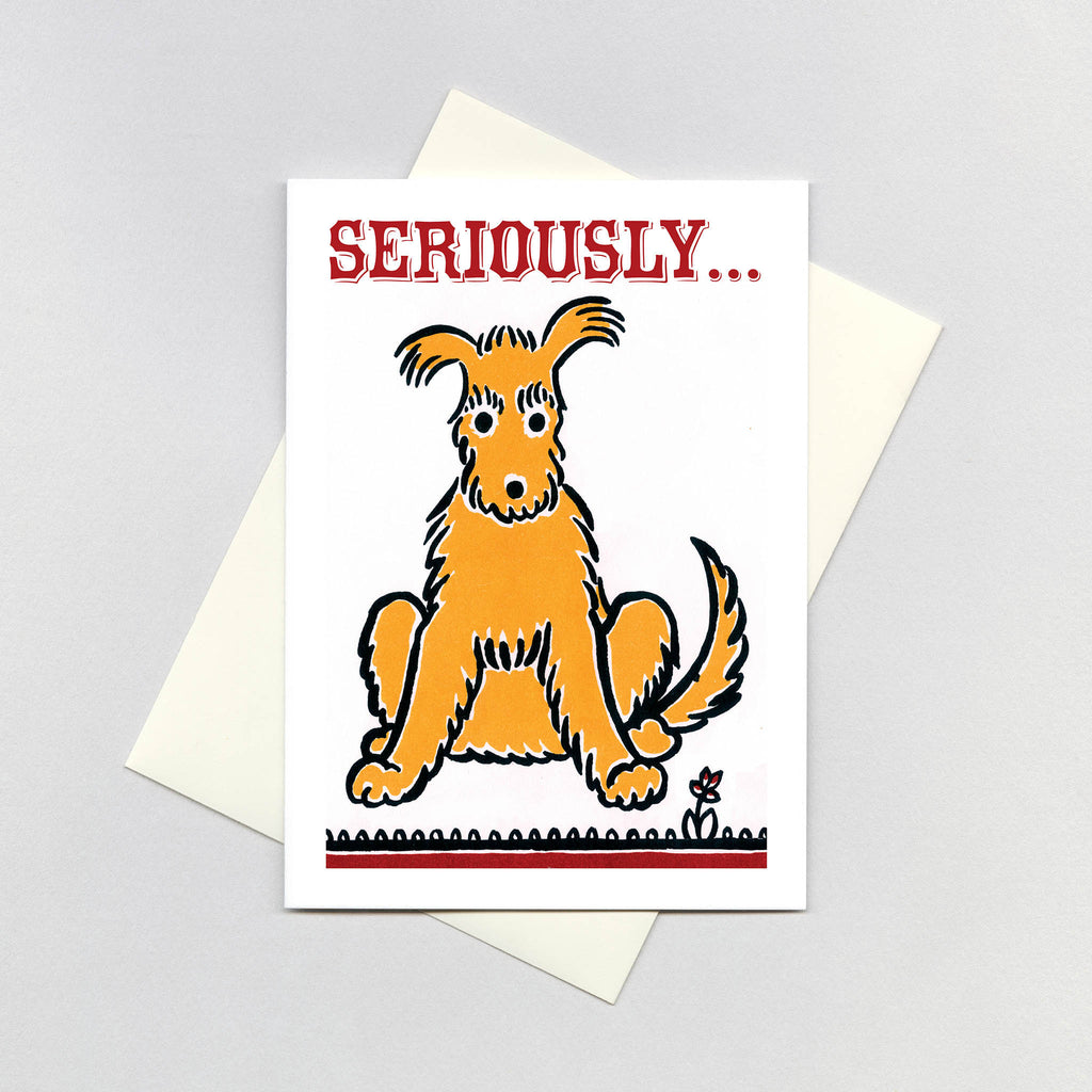 Yellow Dog - Birthday Greeting Card