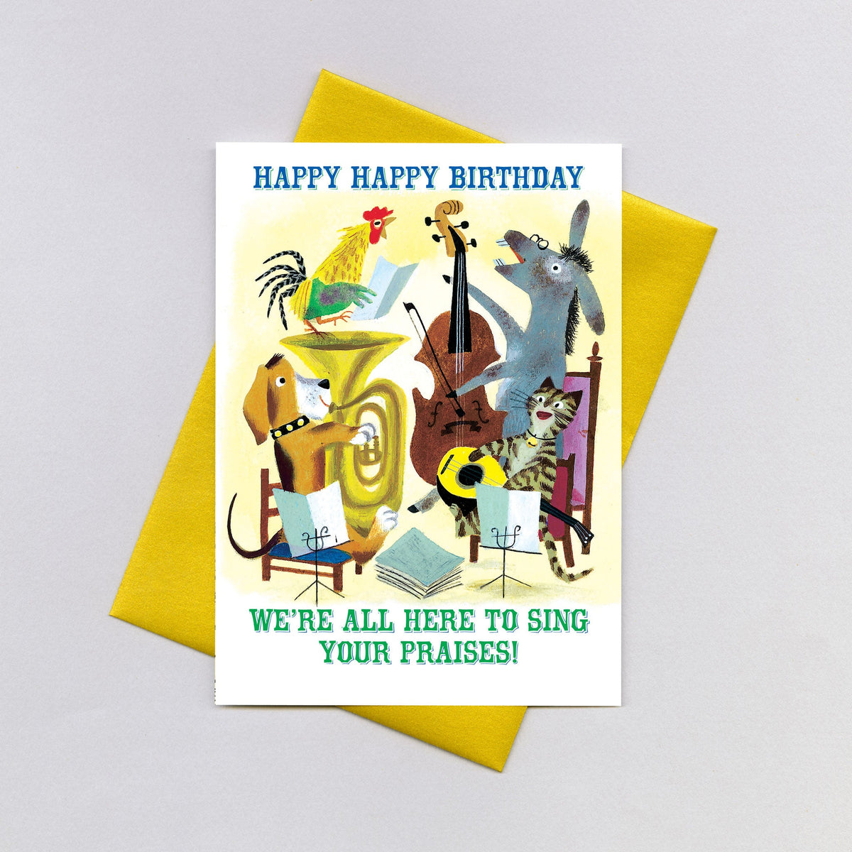Birthday Music Quartet Birthday Greeting Card Laughing Elephant
