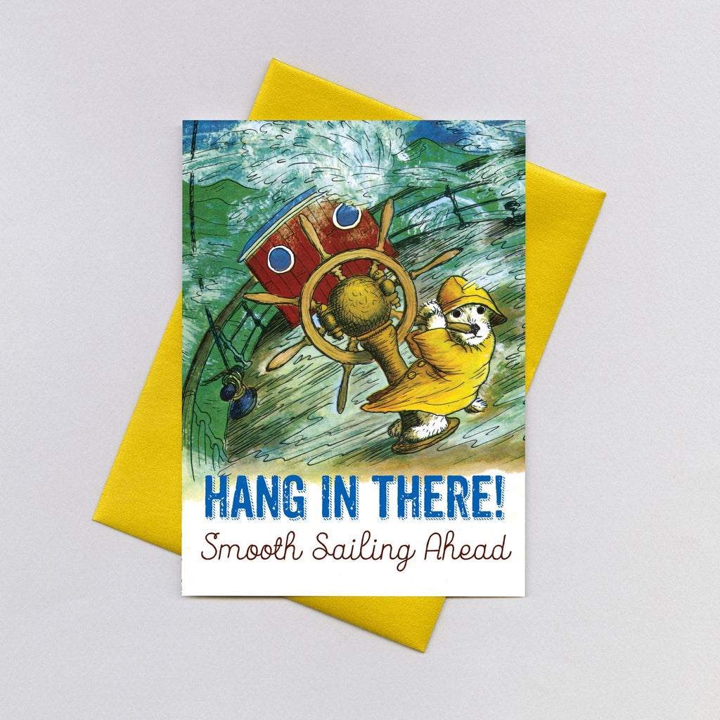 Dog in a Rough Sea - Encouragement Greeting Card