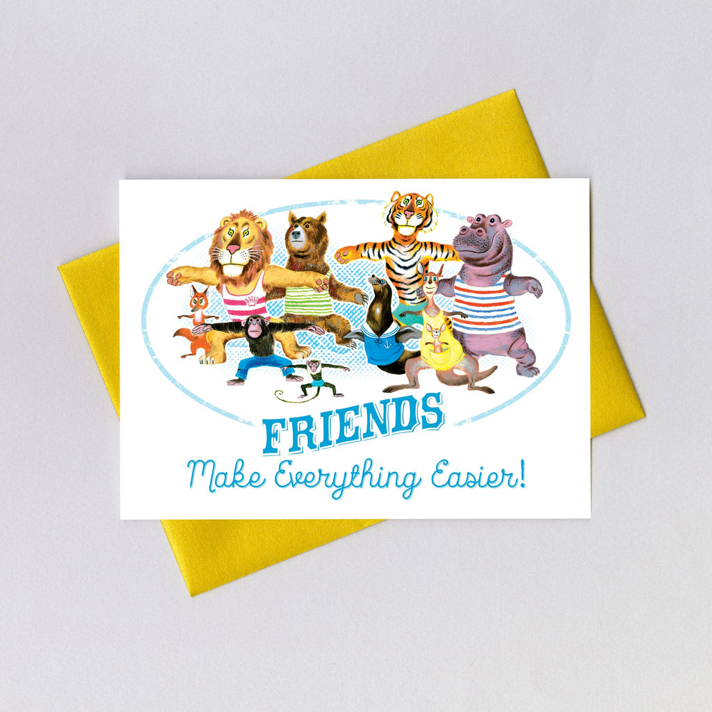 Animals Exercising - Friendship Greeting Card