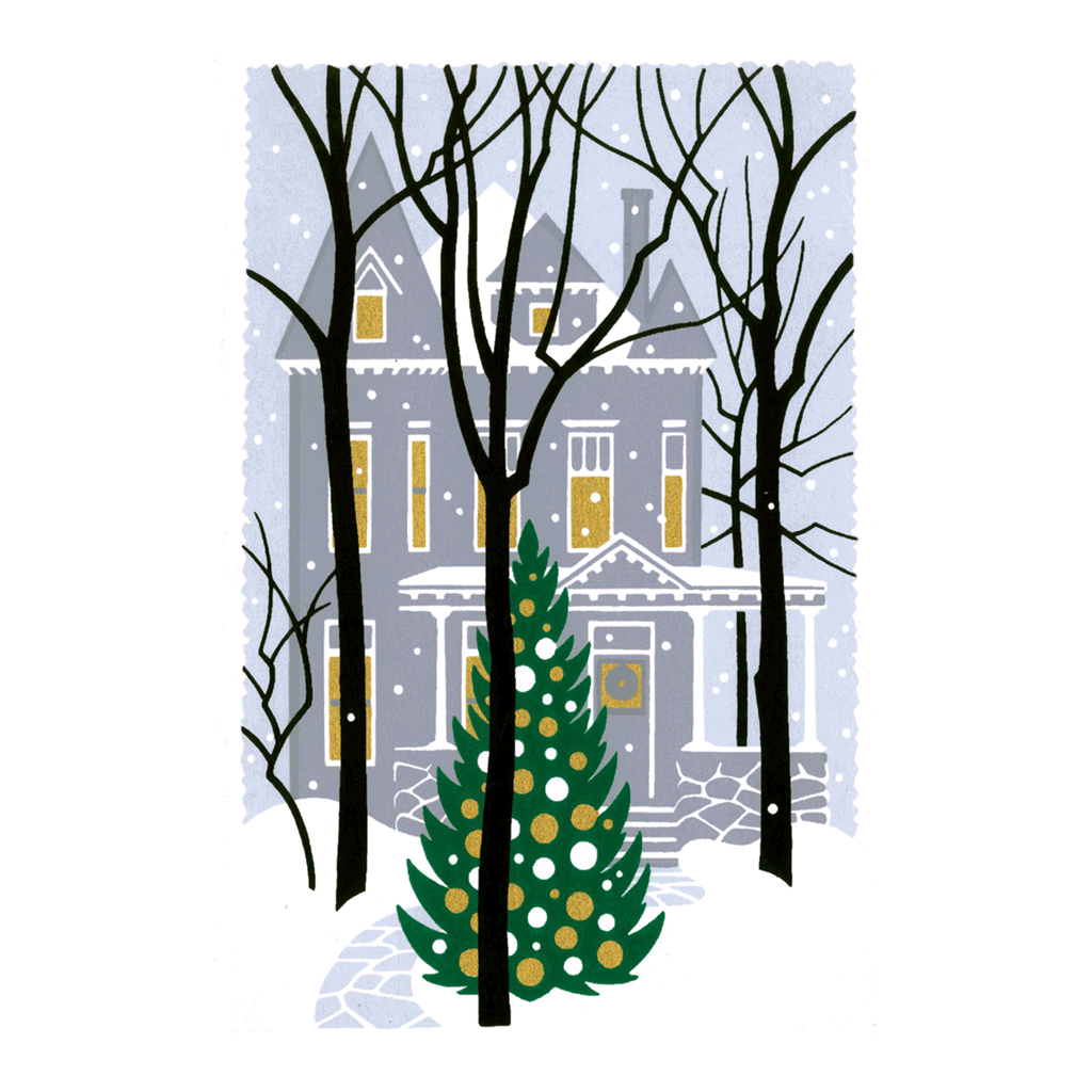 Winter Scene - Christmas Greeting Card