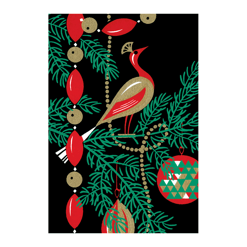 Peacock Ornament - Christmas Greeting Card