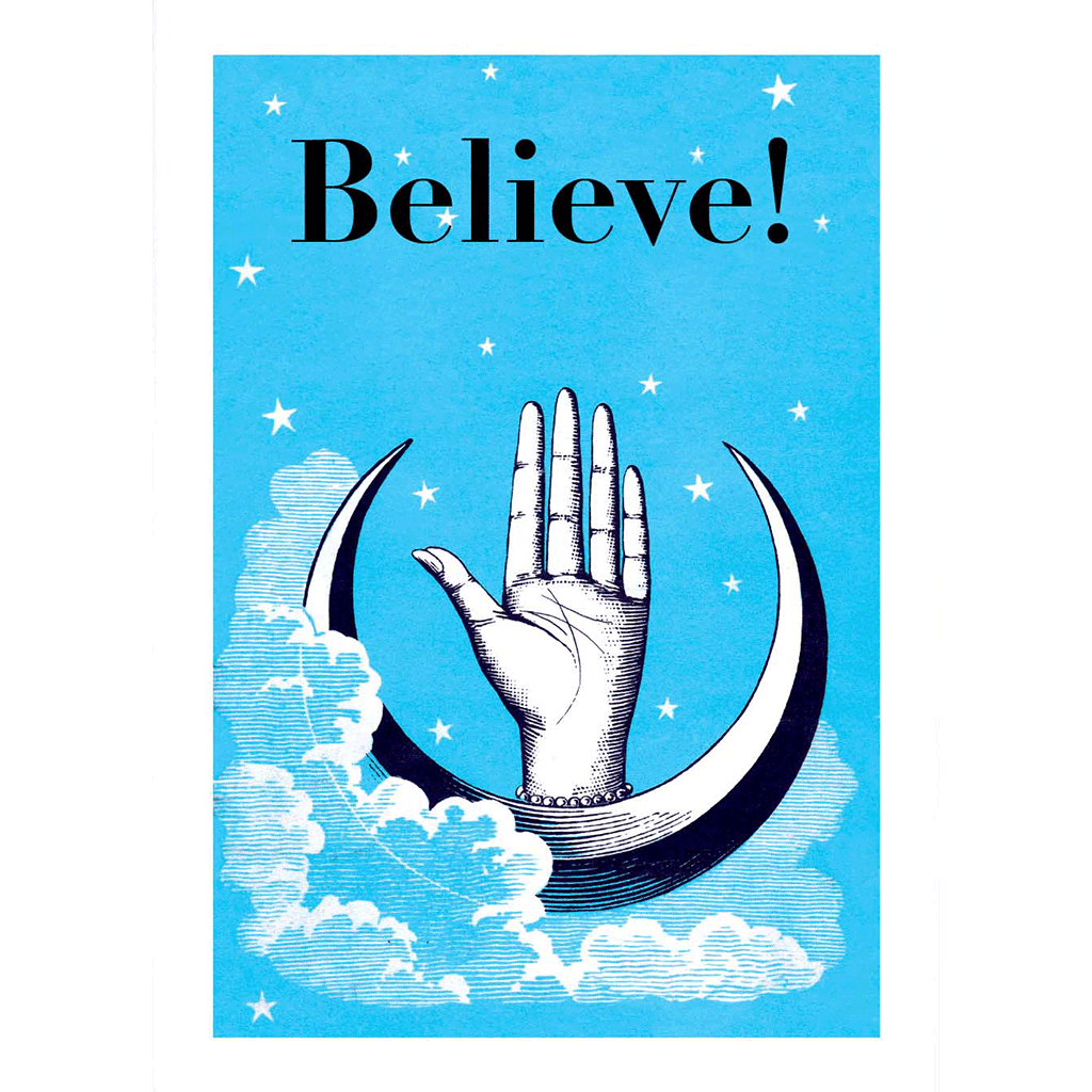 Hand in a Crescent  - Encouragement Greeting Card
