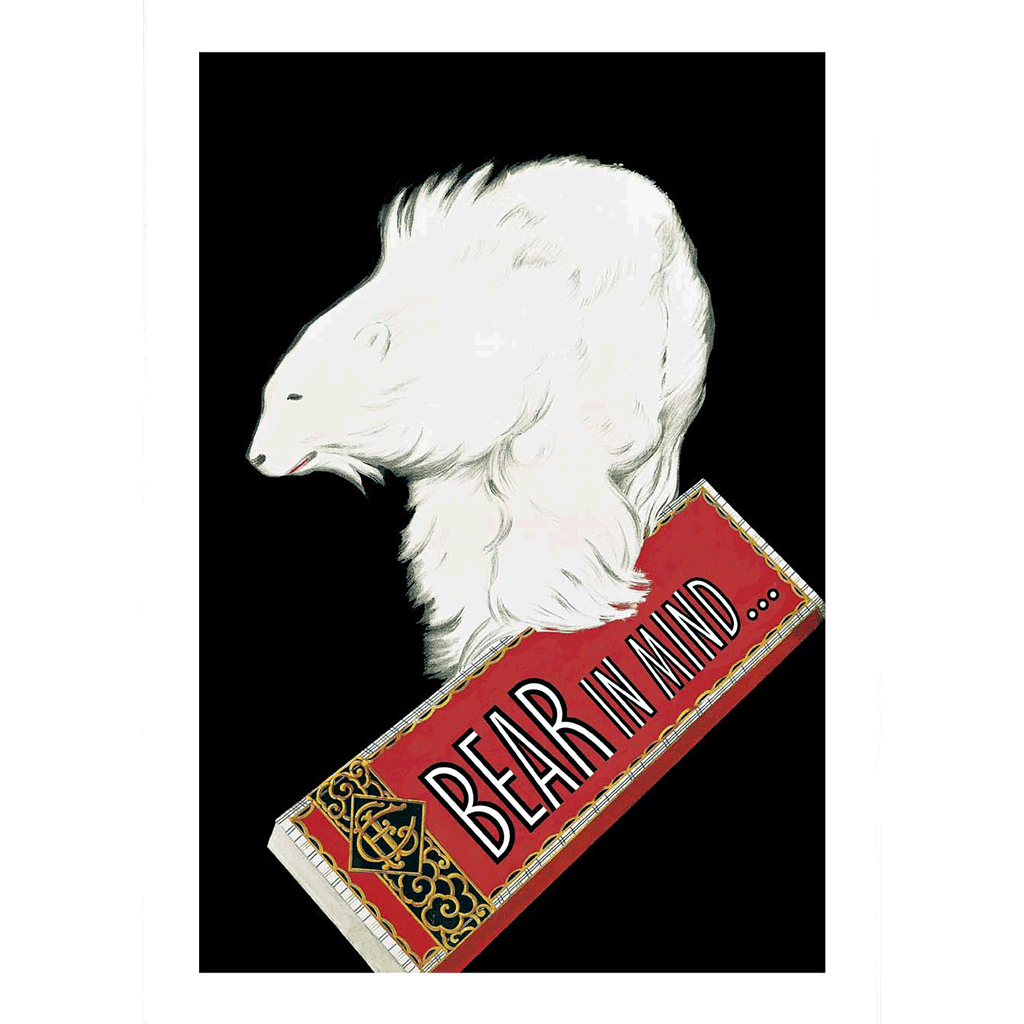 Polar Bear with a Sign  - Thinking of You Greeting Card