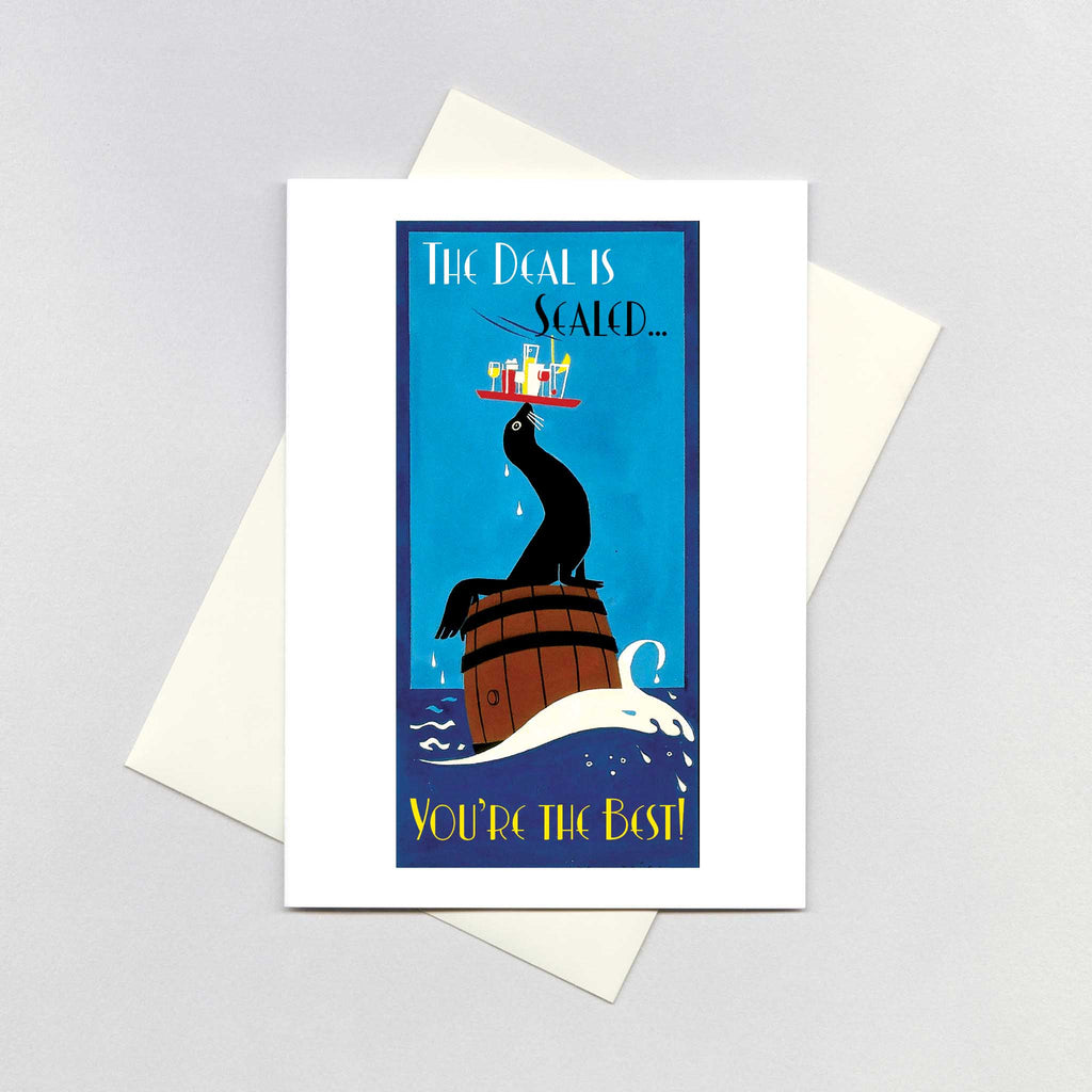 Seal on a Barrel - Father’s Day Greeting Card