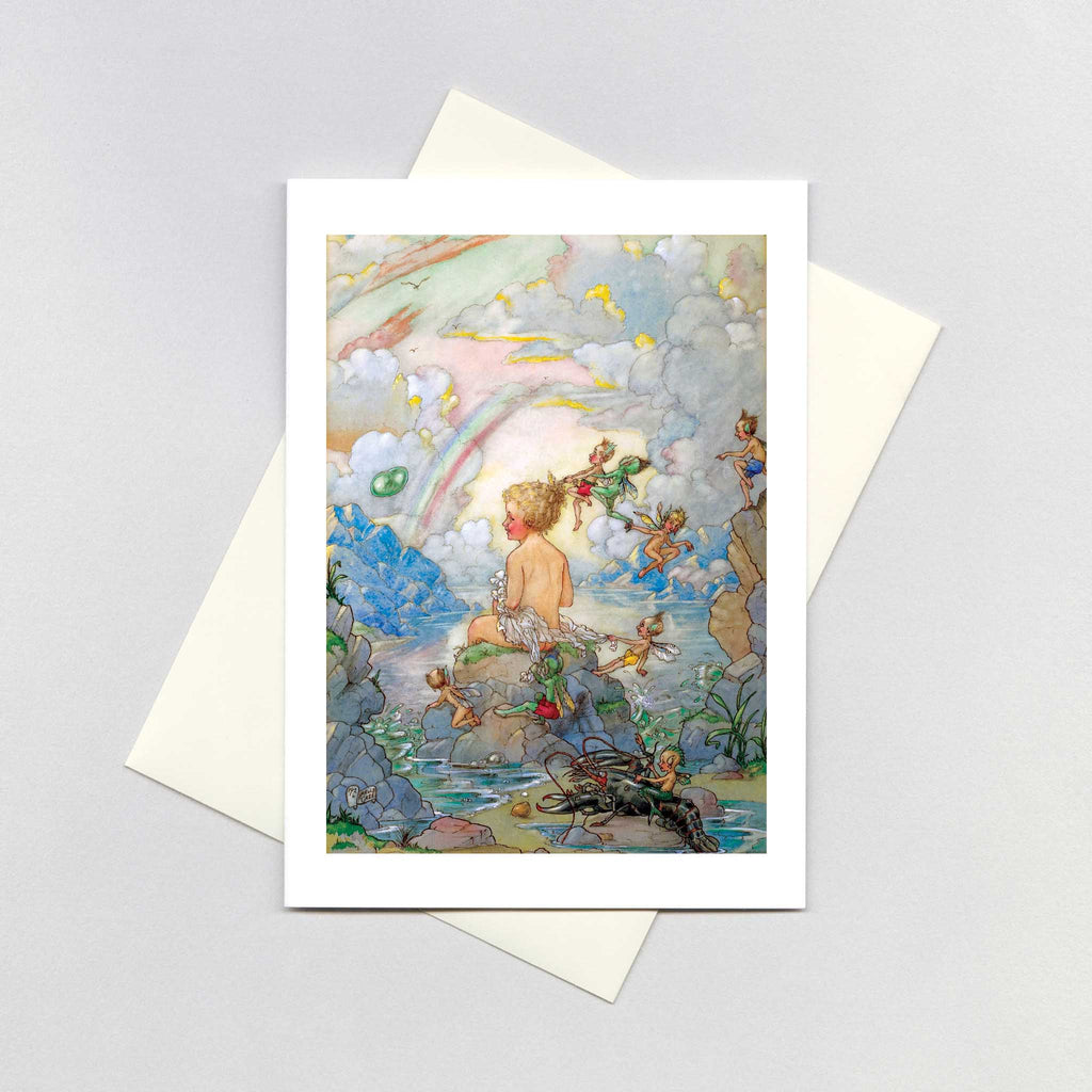 Fairies Playing with a Child  - Fairies Greeting Card