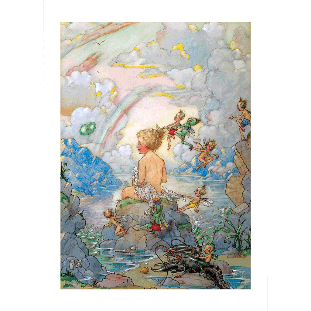 Fairies Playing with a Child  - Fairies Greeting Card