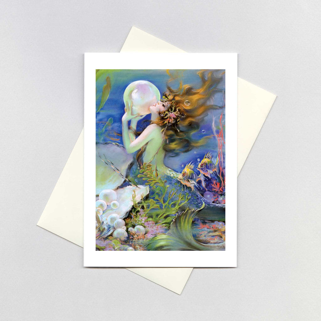 Mermaid with a Bubble  - Mermaids Greeting Card