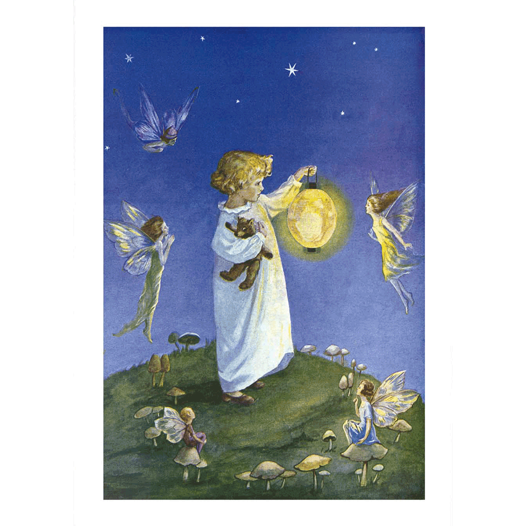 Child with a Lantern - Fairies Greeting Card