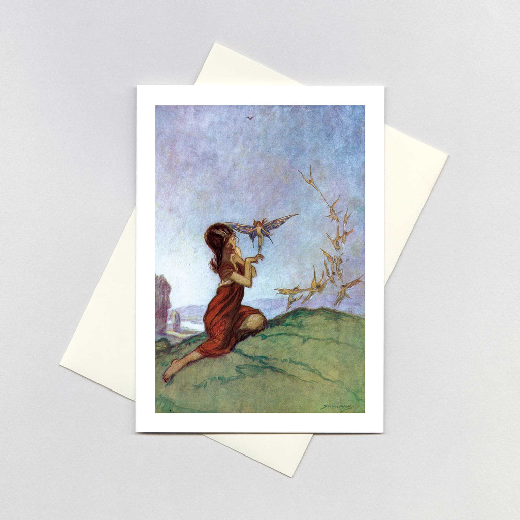 Fairy on Her Finger  - Fairies Greeting Card