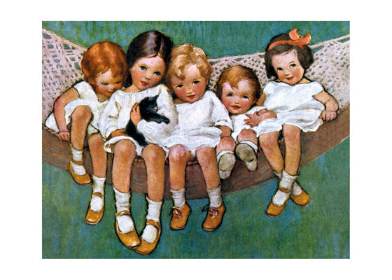 Little Girls In Hammock - Friendship Greeting Card