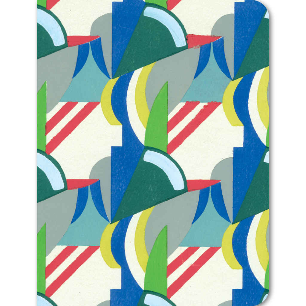 Green Fans - French Deco Notebook