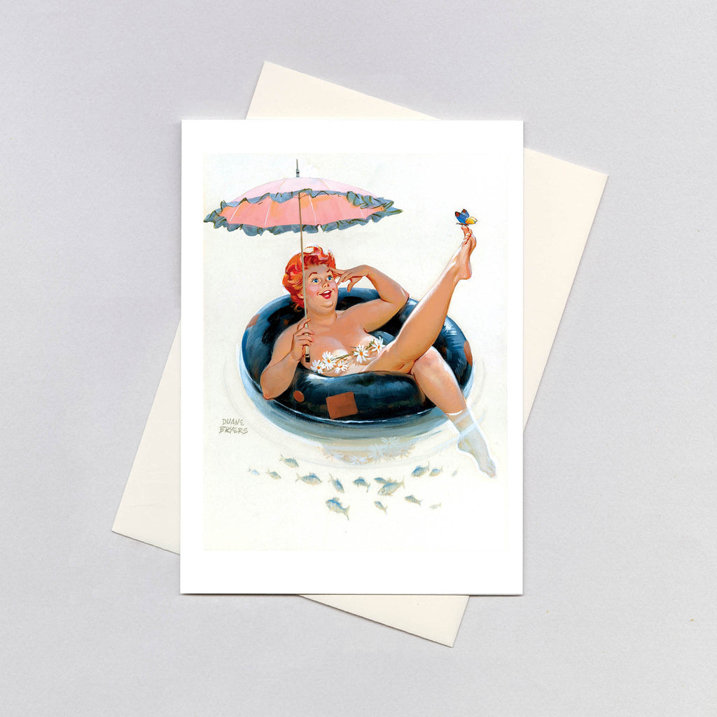 Hilda & Butterfly - Pin Up Girls Greeting Card