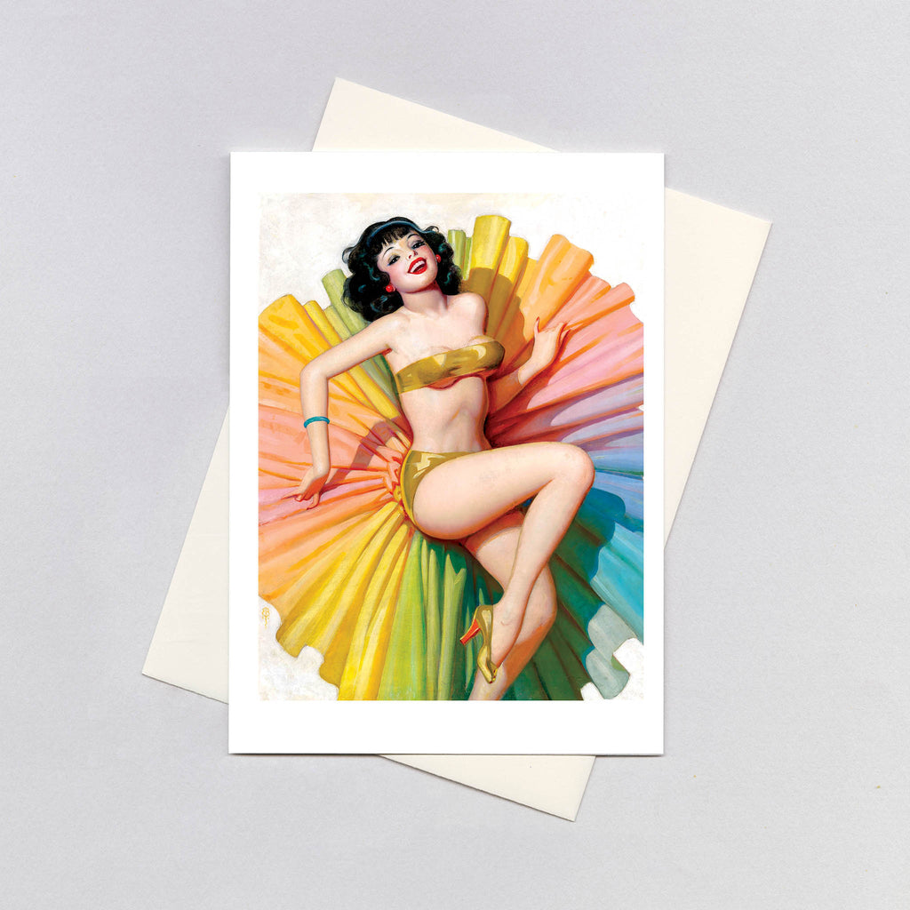 Rainbow Dancer - Pin Up Girls Greeting Card