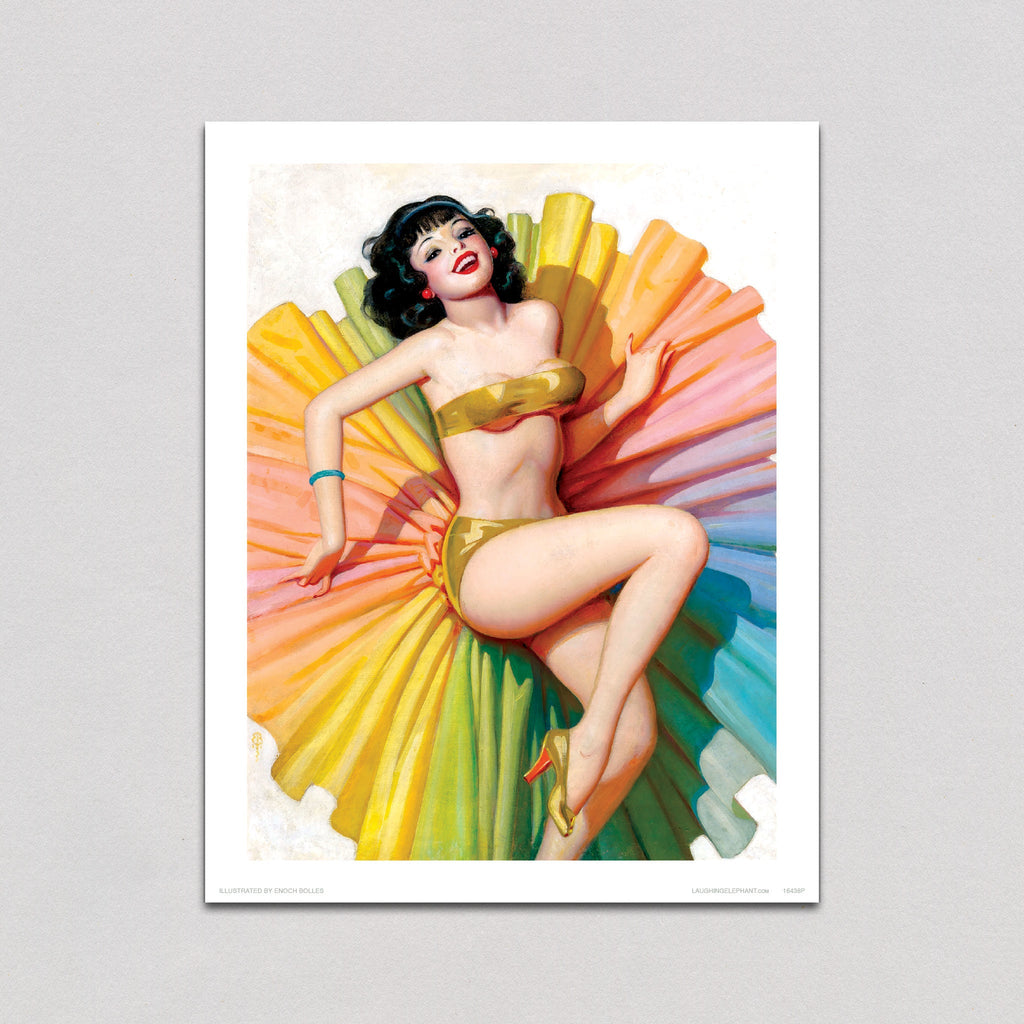 Rainbow Dancer - Pin Up Girls Art Print