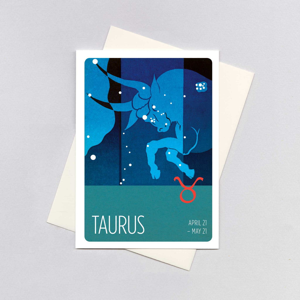Taurus - Vintage Zodiac Greeting Card