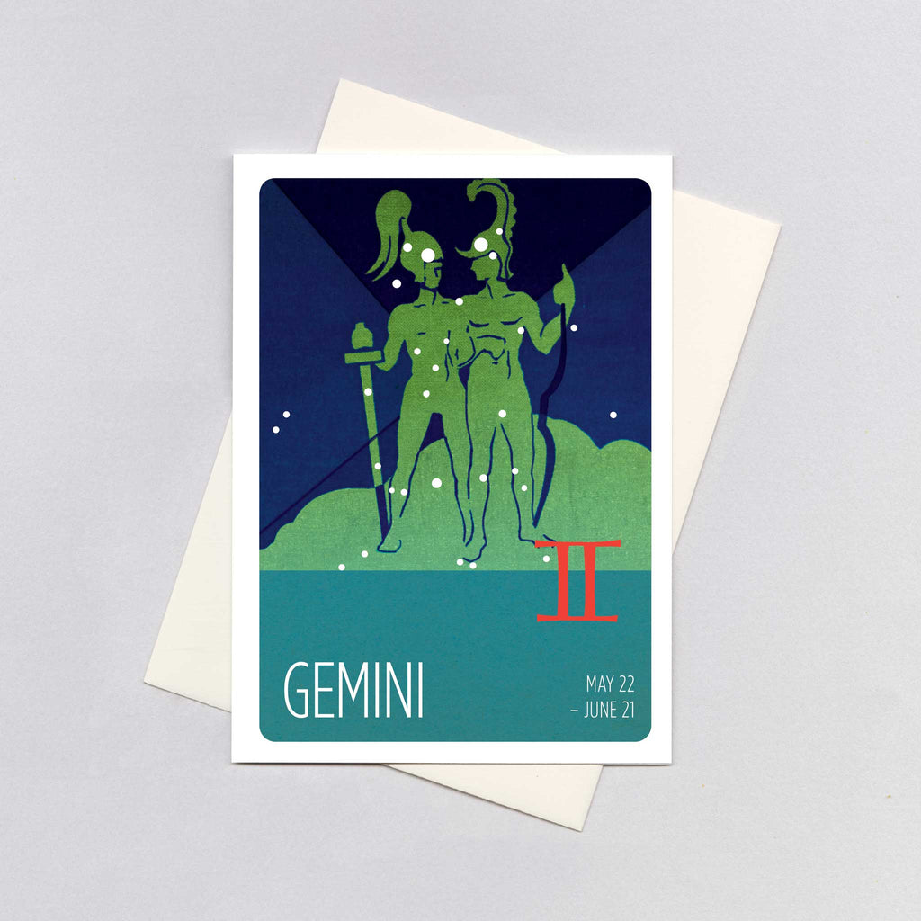 Gemini - Vintage Zodiac Greeting Card