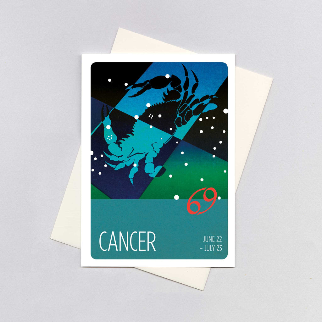 Cancer - Vintage Zodiac Greeting Card