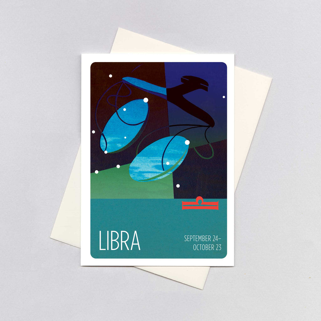 Libra - Vintage Zodiac Greeting Card