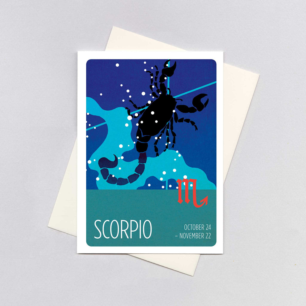 Scorpio - Vintage Zodiac Greeting Card