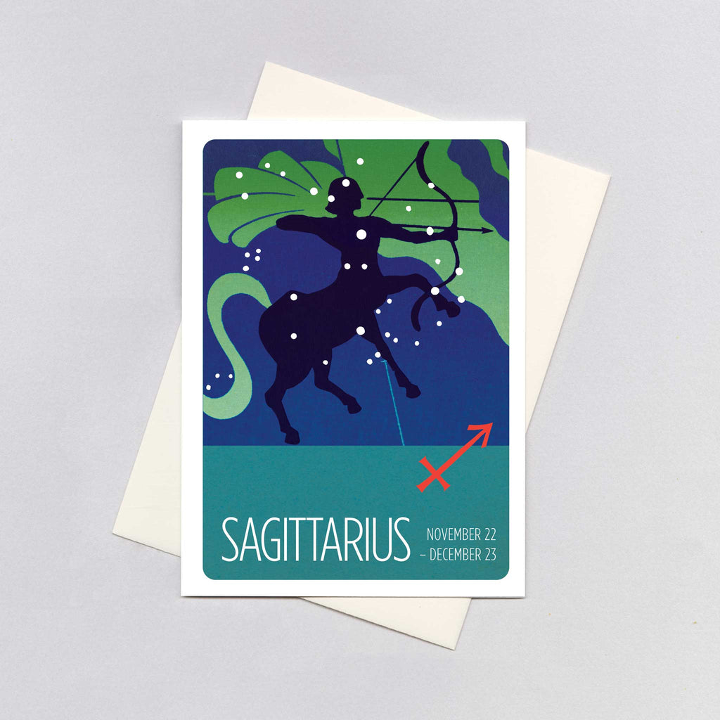 Sagittarius - Vintage Zodiac Greeting Card