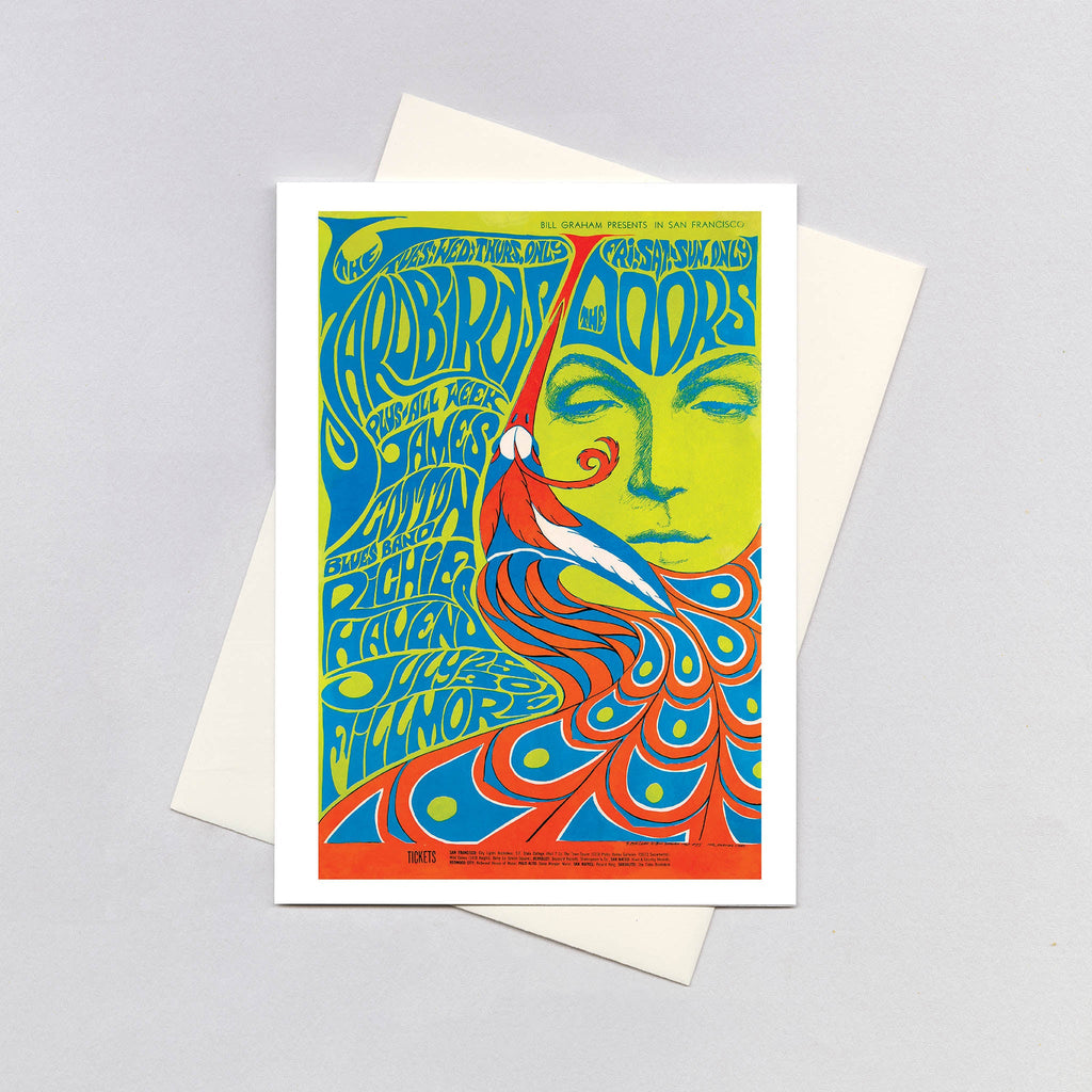 Fillmore Peacock - Psychedelic Posters Greeting Card