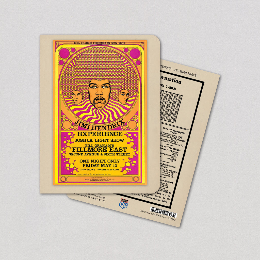 Jimi Hendrix Experience - Psychedelic Posters Notebook