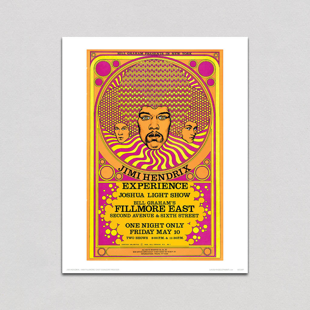 Jimi Hendrix Experience - Psychedelic Posters Art Print