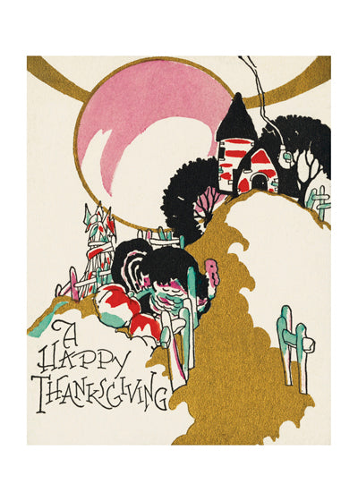 Deco Thanksgiving Greeting - Thanksgiving Greeting Card
