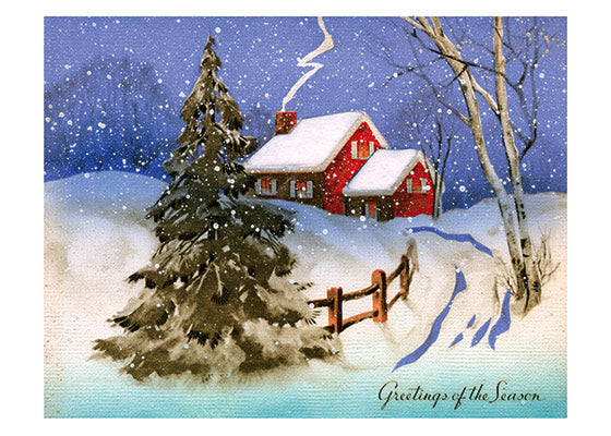 Brilliant Snowfall Greetings Holiday Card, 306064