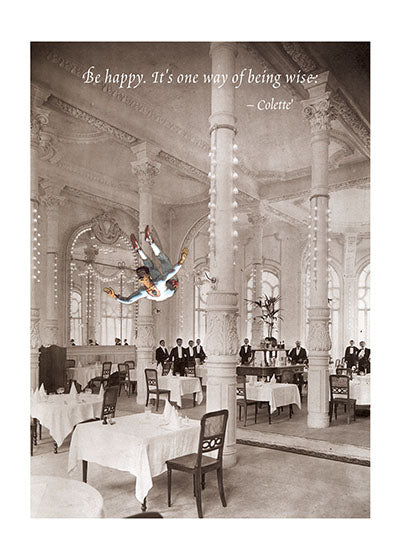 Acrobat in Dining Room - Encouragement Greeting Card