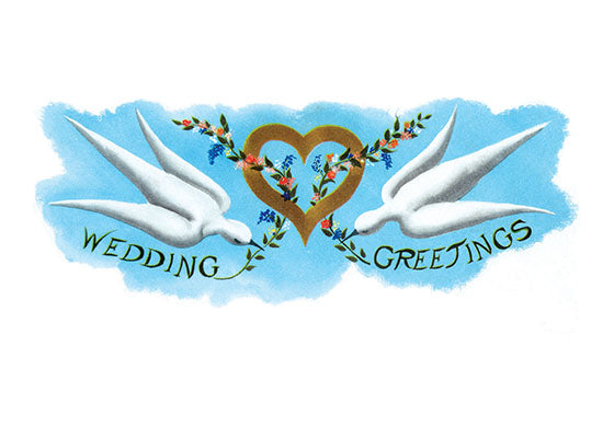 Doves and Heart - Wedding Greeting Card