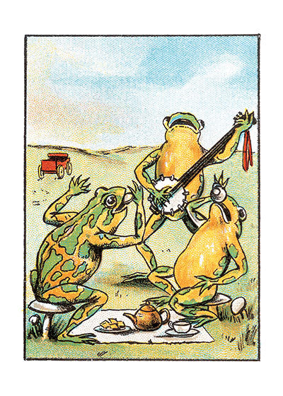 Frog with Banjo & Friends - Animal Friends Greeting Card