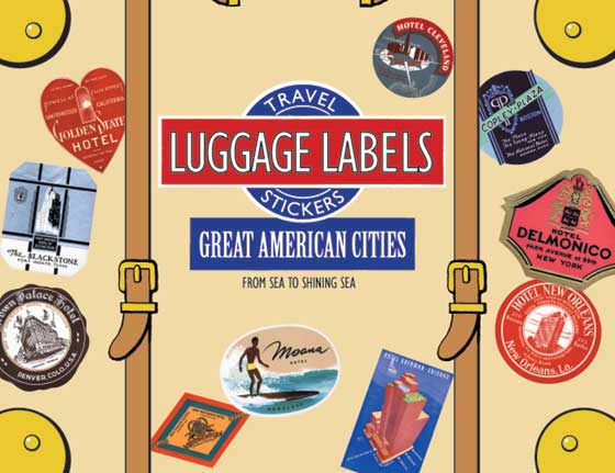 Great American Cities - Travel Label Sticker Box