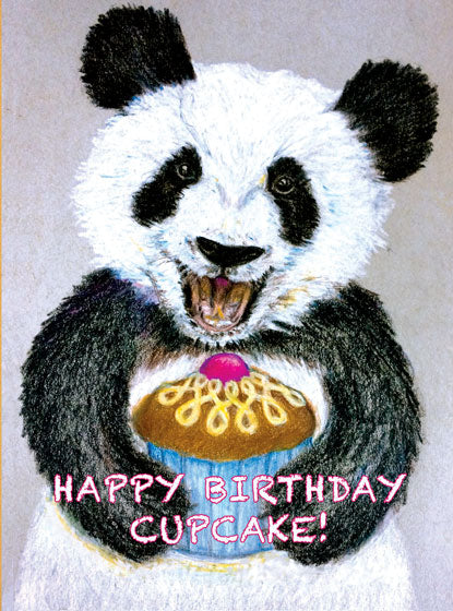 Cupcake Panda - Birthday Greeting Card