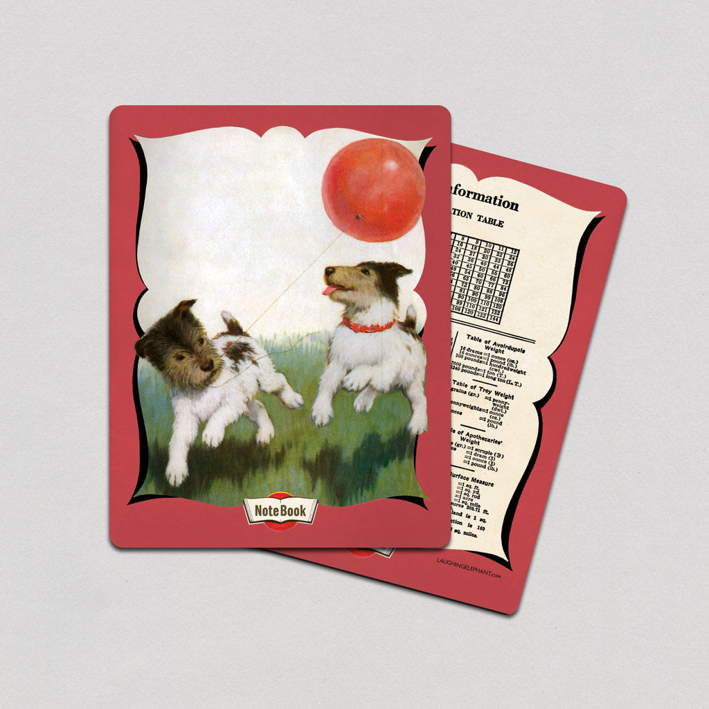 Dogs Running With Balloon - Fan Favorite Notebook