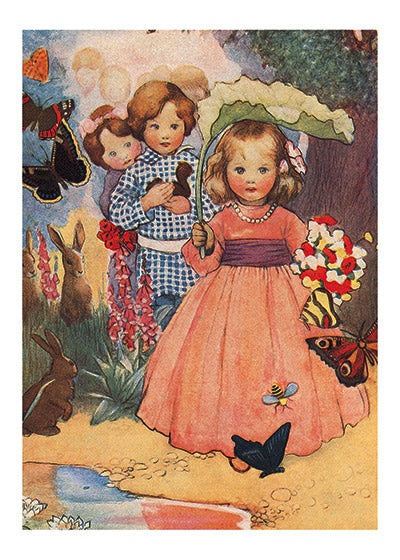 Children In The Garden - Birthday Greeting Card